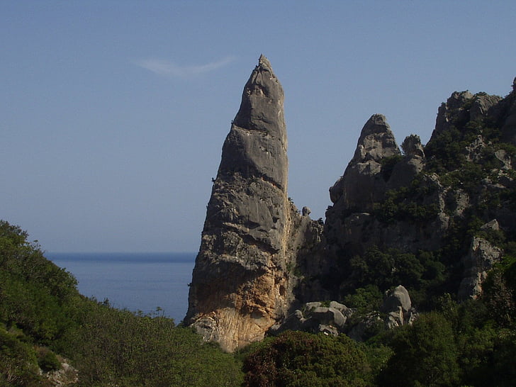 Cala goloritzè, Sardinien, klatre, Pinnacle, Rock, pegede