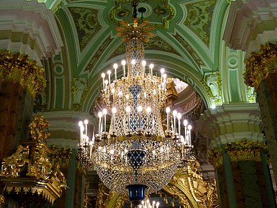Sankt petersburg, Venäjä, Pietari, Matkailu, historiallisesti, kirkko, lamppu