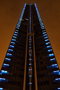 paris, montparnasse, tower, hochaus, night, architecture, skyscraper