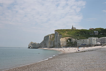 Cliff, kusten, havet, Ocean, Frankrike, Étretat
