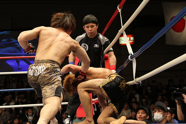 MMA, smíšená bojová umění, Cruiser Crash police identifikace, Japonsko, Maza boj, Maza, punč