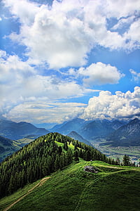 núi trên thế giới, cảnh quan, dãy núi, Alm, Alpine túp lều, Alpine meadow, Áo