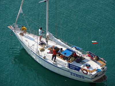 Yacht, mer, voyage, Bulgarie, Cap kaliakra, bateau nautique, transport