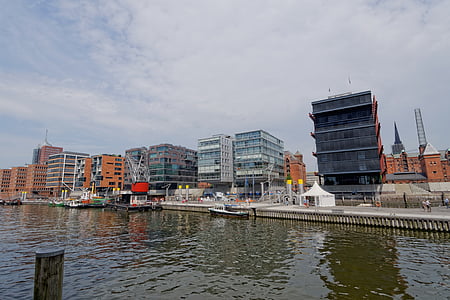 Hamburg, portul oraşului, port, arhitectura, City, Elba, clădire