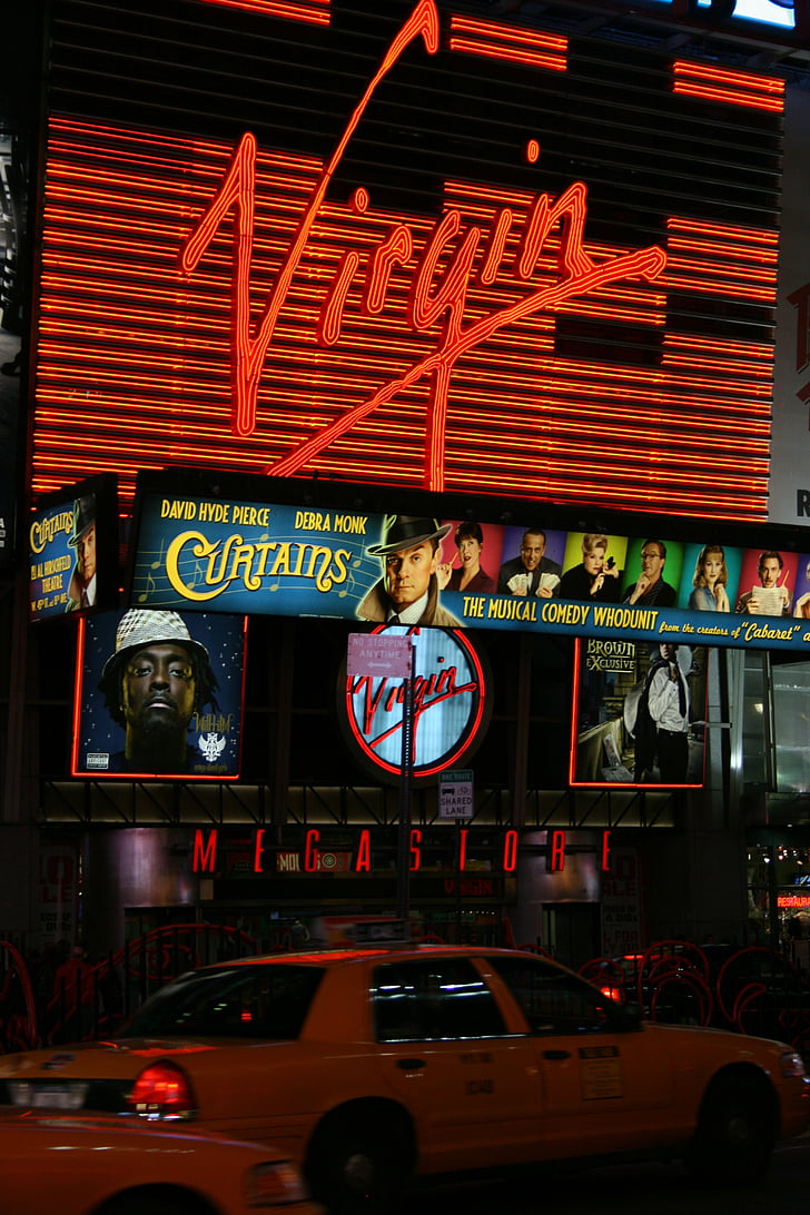 Virgin butiken, Times square, Manhattan, new york, Store, Megastore, Shop