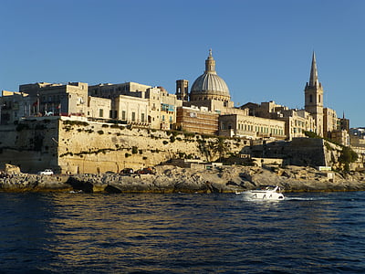 Malta, havn, Middelhavet, Maltesisk, Valletta, arkitektur, historiske
