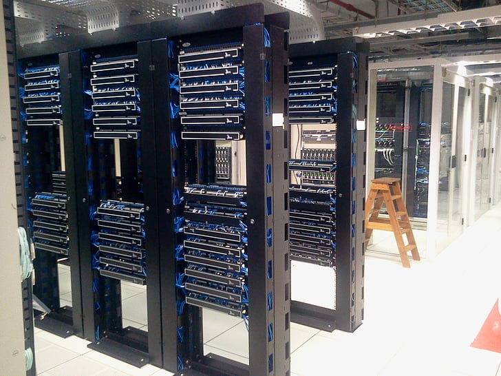 datacenter, servere, computere, netværksserver, teknologi, computernetværk, rack