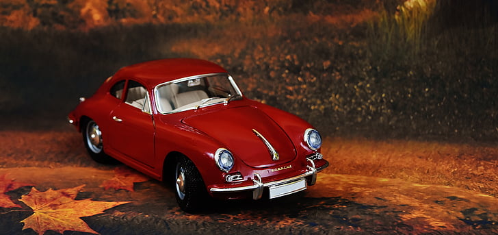 Porsche 356, Mobil Sport, model mobil, hutan, model, sporty, kendaraan