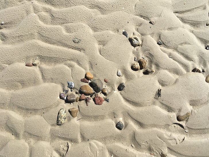 Βόρεια θάλασσα, παραλία, Άμμος, μύδια, πυρόλιθοι, Ακτή στη θάλασσα, το καλοκαίρι