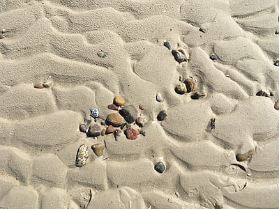 Северное море, пляж, песок, мидии, камней, побережье моря, Лето