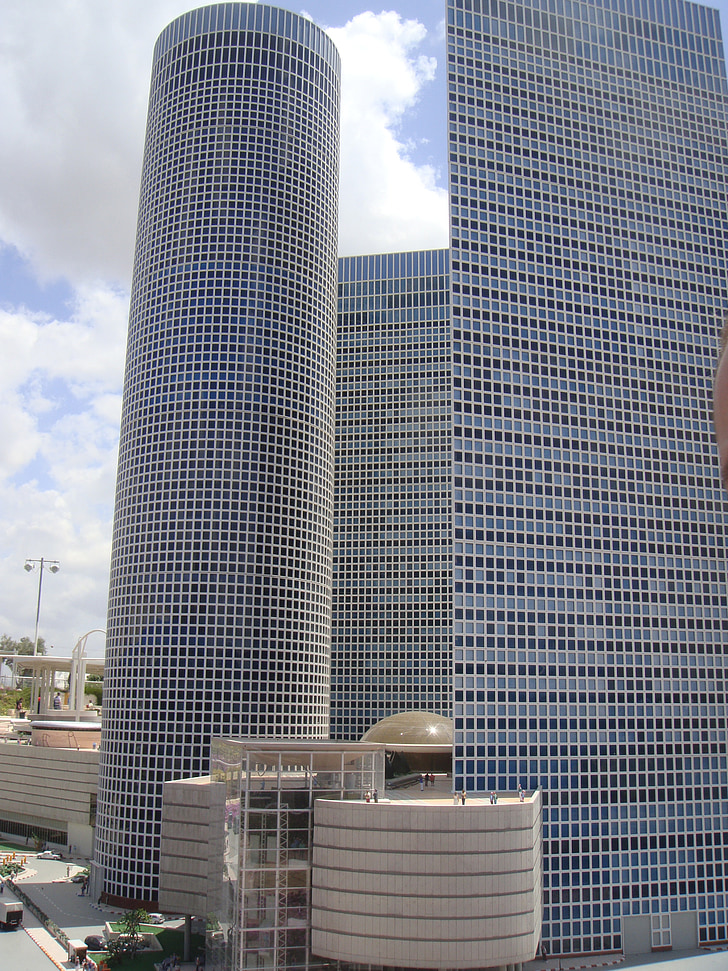 edificio, moderno, Israel, alto de la subida, rascacielos, Windows