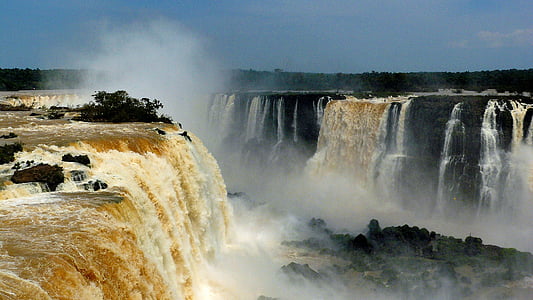 Falls, Foz iguaczu, Brasilia, vesiputous, Luonto, Iguacu Falls, Iguacu National Park