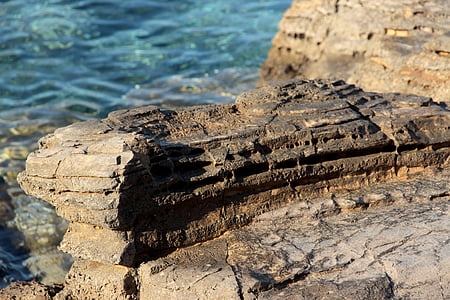 agua, mar, roca, piedra, estructura, ola, claro