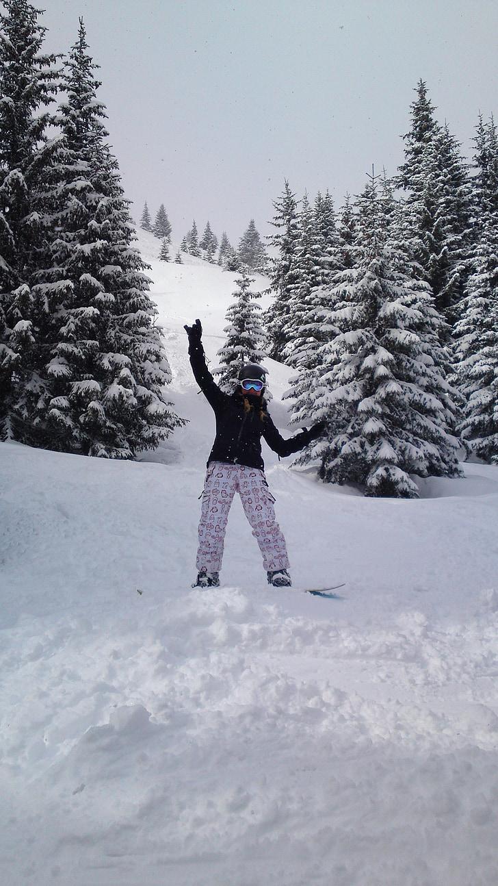 snowboard, snowboarding, ride, new zealand, deep snow, winter, dream day