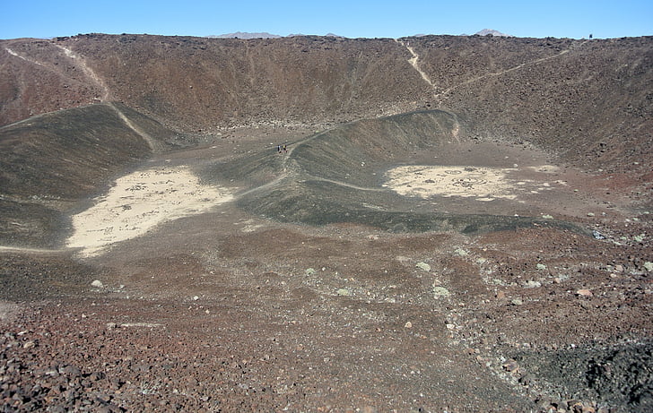Amboy kráter, belső, kráter, San bernardino megye, California, kihalt, vulkán