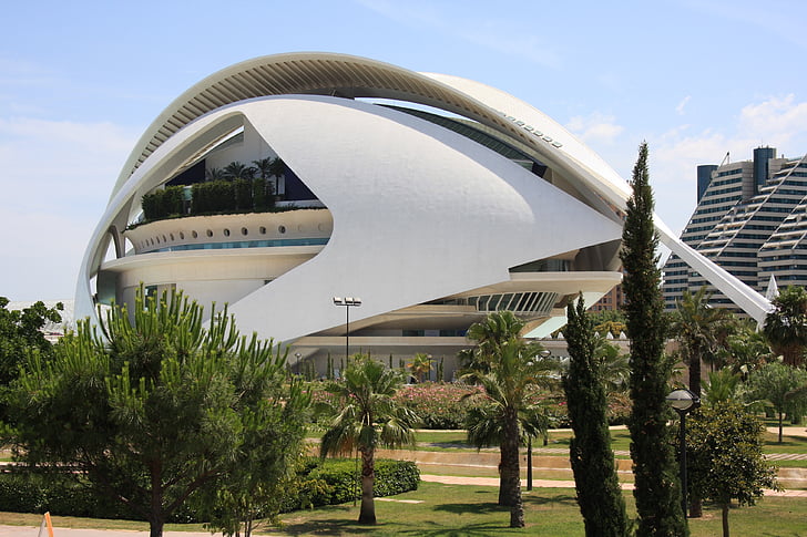kota seni dan ilmu pengetahuan, Valencia, teater, arsitektur, bangunan, modern, eksterior bangunan