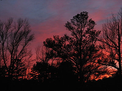 posta de sol, Afterglow, paisatges, llum, cel, Texas