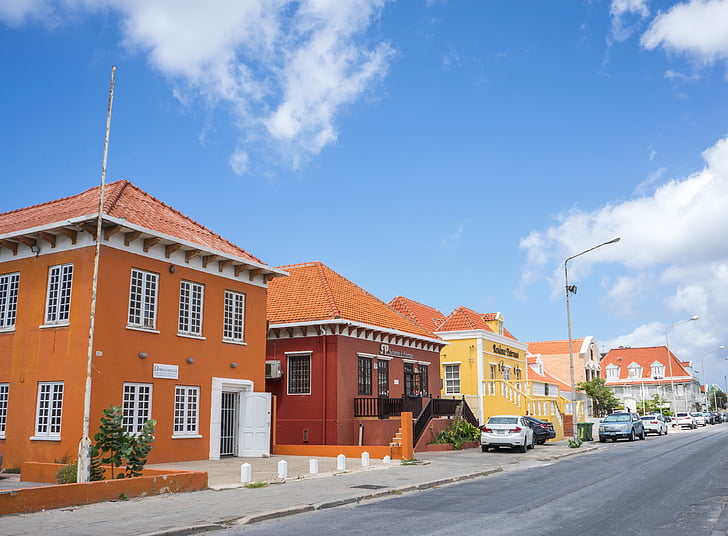 Curacao, staden, arkitektur, staden, Antillerna, Willemstad, Karibien