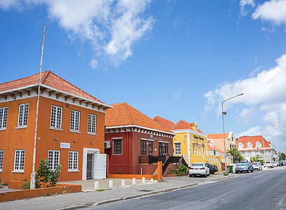 curacao, town, architecture, city, antilles, willemstad, caribbean