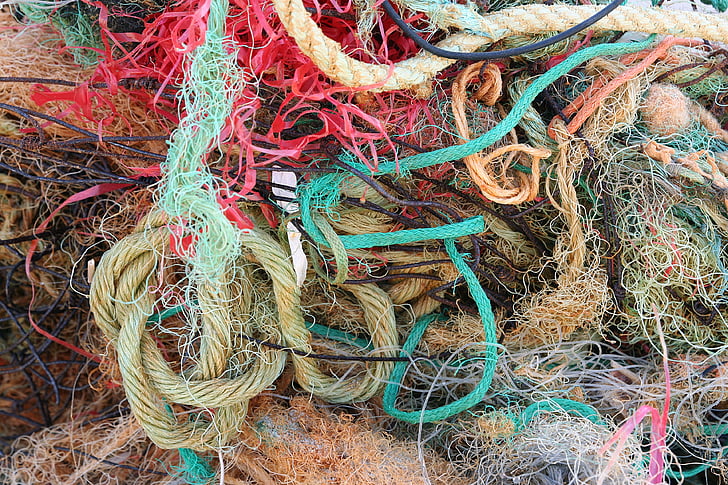 vraggods, miljø, netværk, reb, kommercielle fiskeri Net, fiskeindustrien, sammenfiltrede
