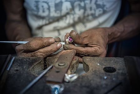 diamant, Sri lanka, a mea, lucrate manual, mână muncii, ambarcaţiuni, instrument