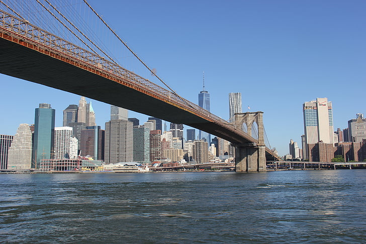 new york, skyskrapor, new york city, Manhattan, Urban, New Yorks skyline, stadsbild