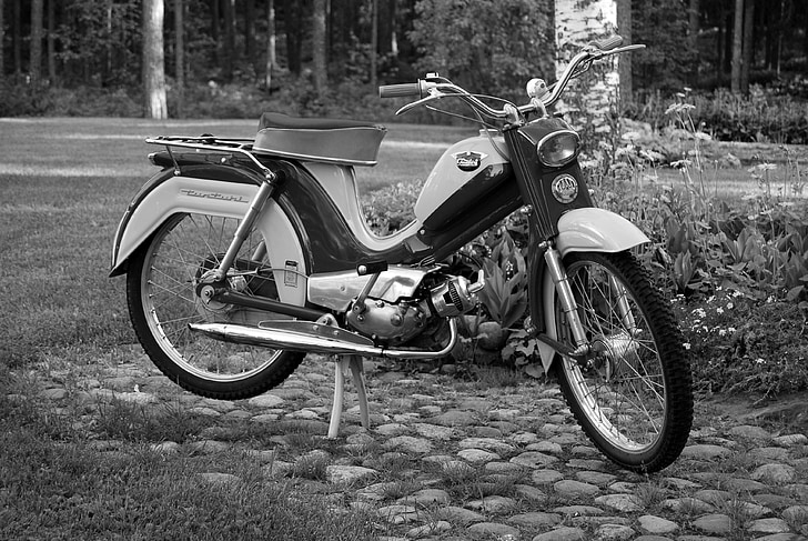 moped, fell, old, the classics, retro, solifer, motorcycle