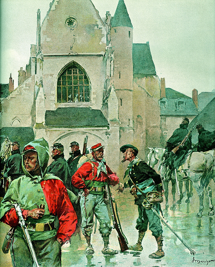 a porosz francia háború, 1870-ben, Garibaldi, túrák, hadsereg a Loire, honvédelem, Touraine