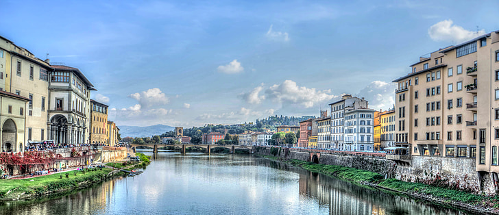 Firenze, Olaszország, Arno folyó, Európa, Firenze, építészet, város