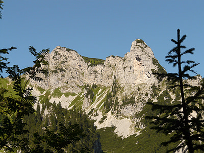 sebenspitze, mountain, alpine, tannheim, hike, rock