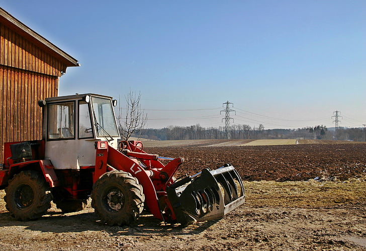 zemědělství, tahač, traktory, vozidlo, farma, užitkové vozidlo, na orné půdě