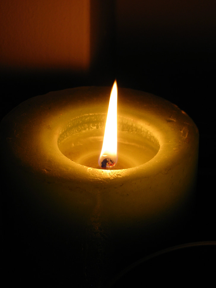κερί, σκούρο, φλόγα, φως των κεριών, φως, φωτιά, διανυκτέρευση