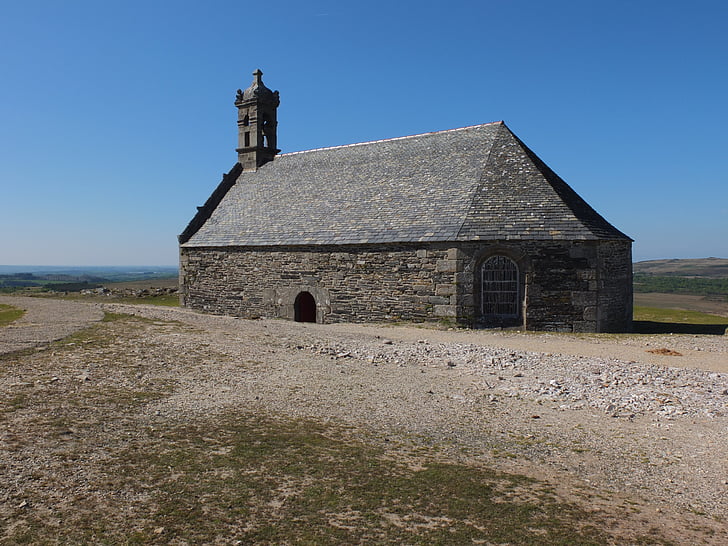 Chapelle, Finistère, Monts d’arrée, Bretagne, religion, Sky, scène rurale