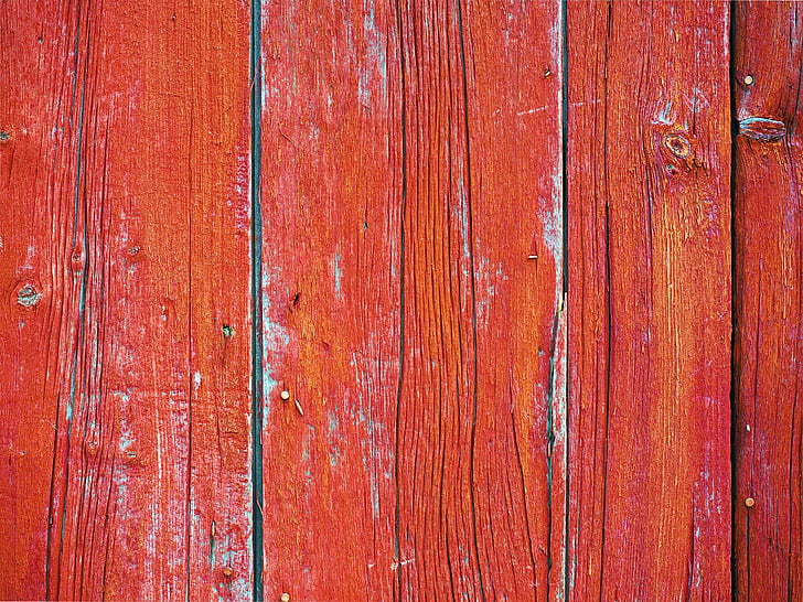 赤, 木材, 木製, 板, 納屋, 素朴です, 赤の背景