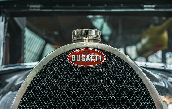 Automātiska, Bugatti, dzesētāja, Oldtimer, retums, izstāde, transportlīdzekļa