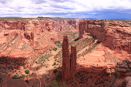 USA, Canyon de chelly, Rock, sand sten, röd, naturen, klippiga torn