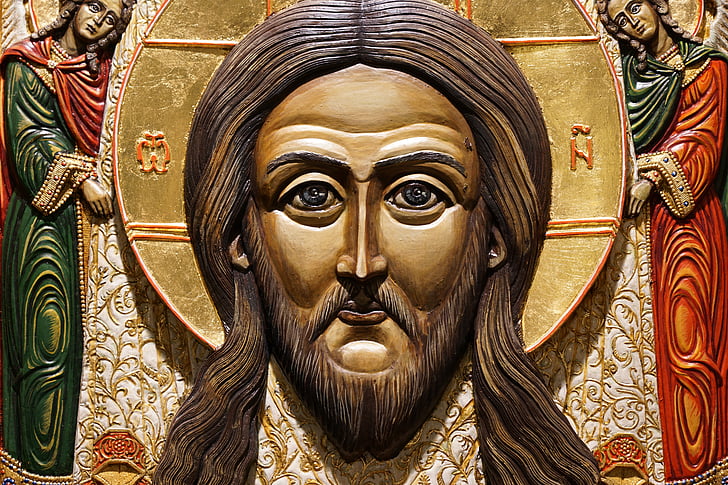 Jesus, ikon, Nev, museum af ikoner, religion, close-up, statue