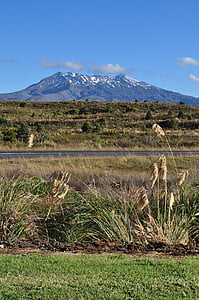montanha, Nova Zelândia, Novo, Zelândia, natureza, paisagem, azul