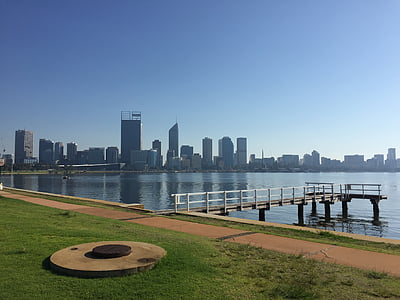 perth, swan, river, australia, western, city, skyline