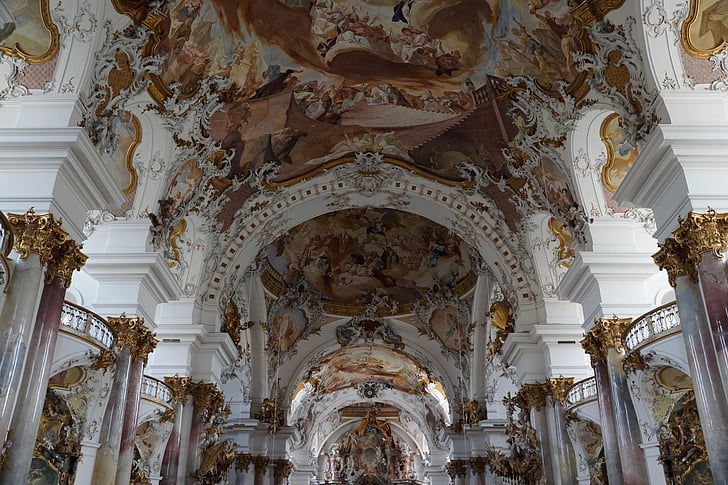 kostol, zwiefalten, barokový, Viera, Boh, Münster, Nemecko