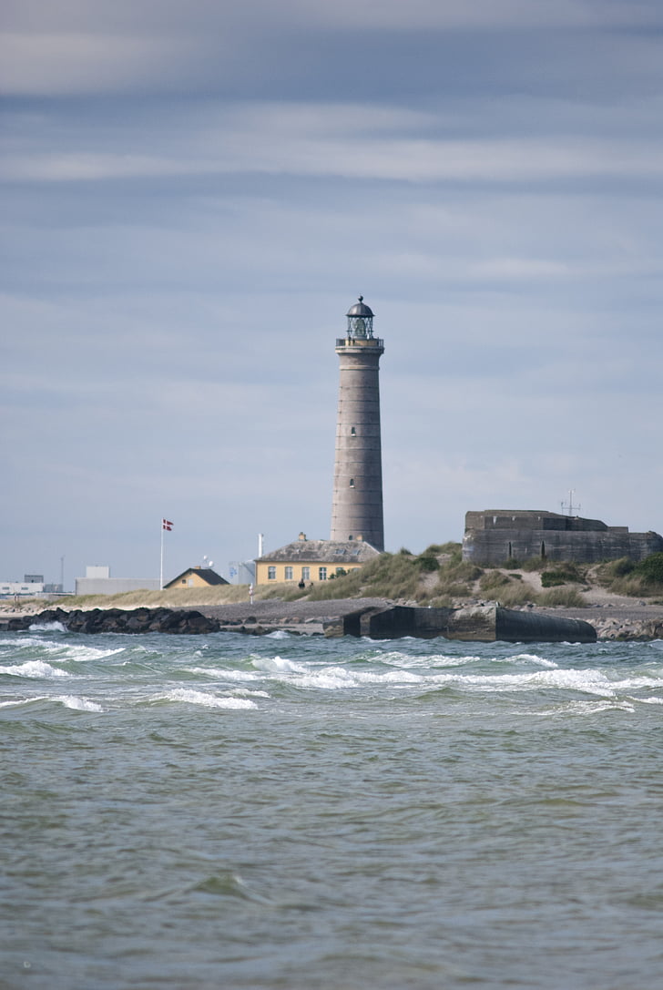 sea, lighthouse, the waves, water, landscape, view, tourism