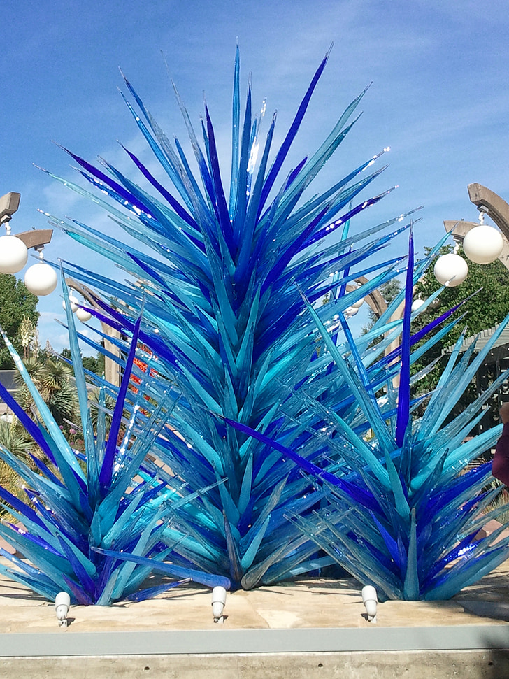 τέχνη, μπλε, γυαλί, δέντρο
