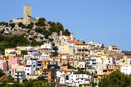 city, slope, fortress, sky, architecture, town, europe