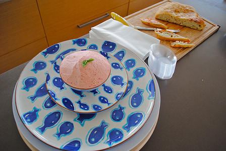 dining, snack, dish, appetizer, blue, strawberry, butter