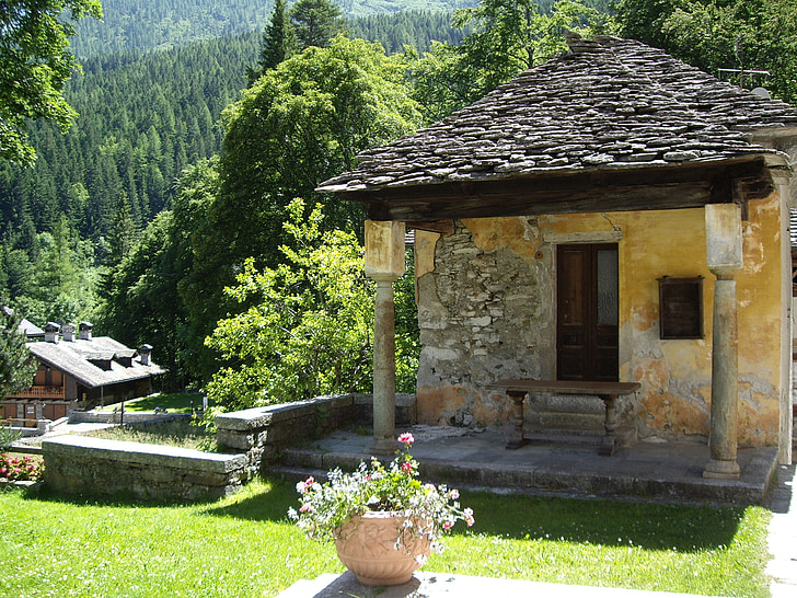old house, mountains, nature, country house, rural