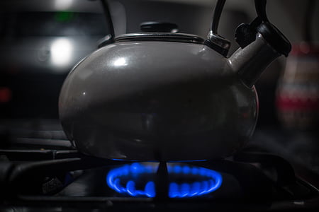 水壶, 炉子, 加热, 厨房, 家庭, 茶壶, 沸腾