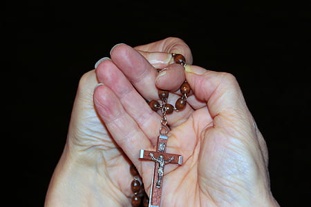 pray, rosary, religion, christianity, faith, prayer, cross