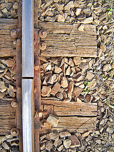 ράγες, τρένο, ράγα, Estrada de ferro, ξύλο - υλικό, παλιά