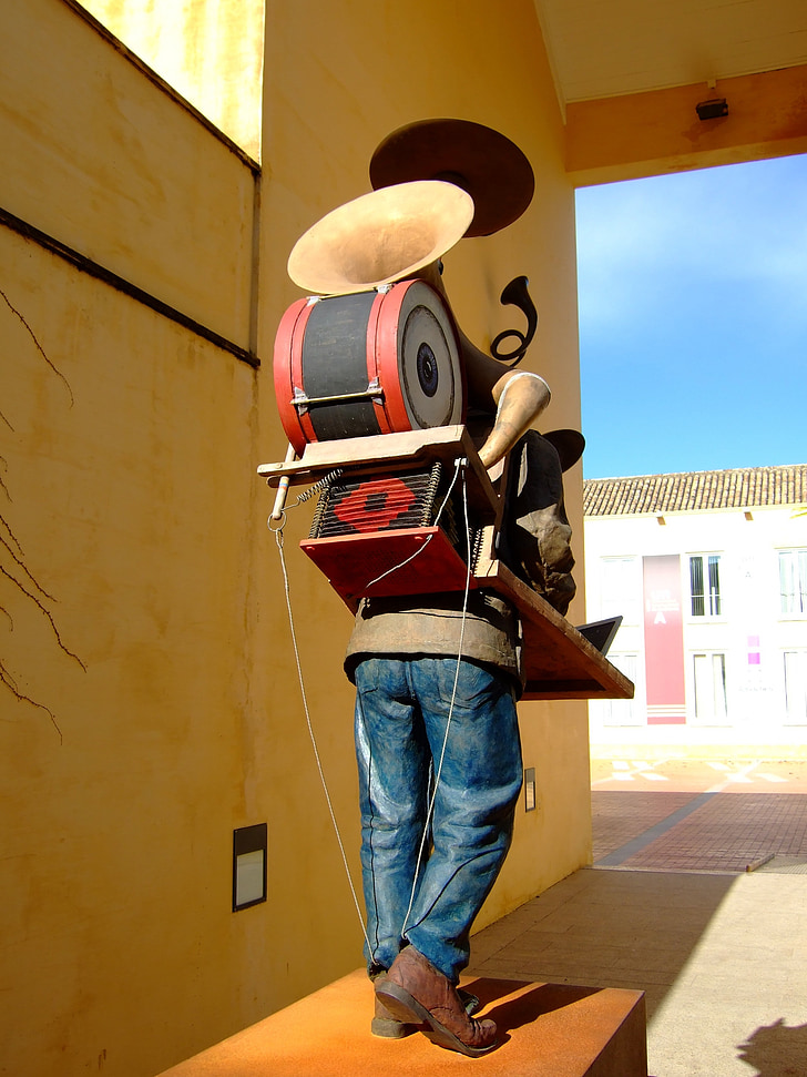 Cartuxa, Sevilha, Andaluzia, Espanha, escultura, banda de um homem