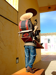 Cartuja de, Sevilla, Andalucía, España, escultura, hombre orquesta